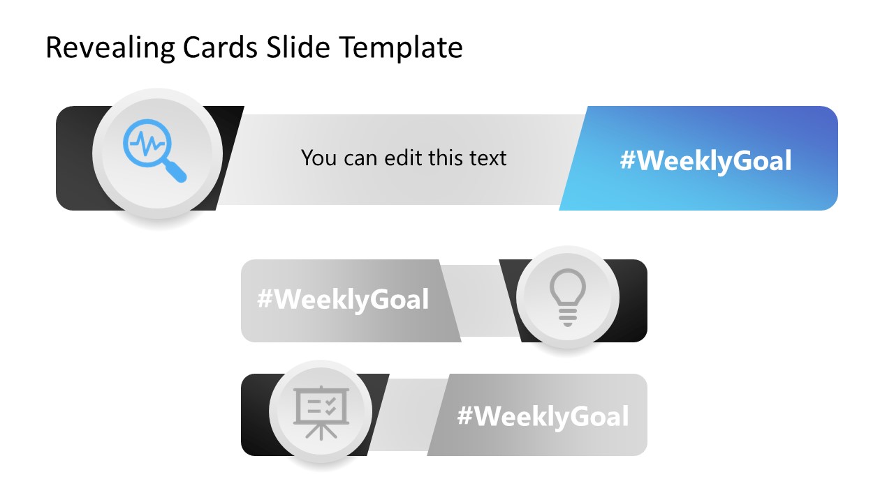 Editable Revealing Cards Design for PPT