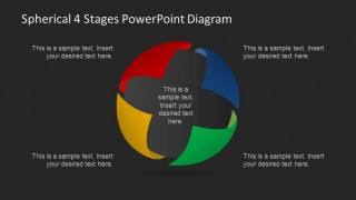 Dark Background 3D Sphere PowerPoint Diagram