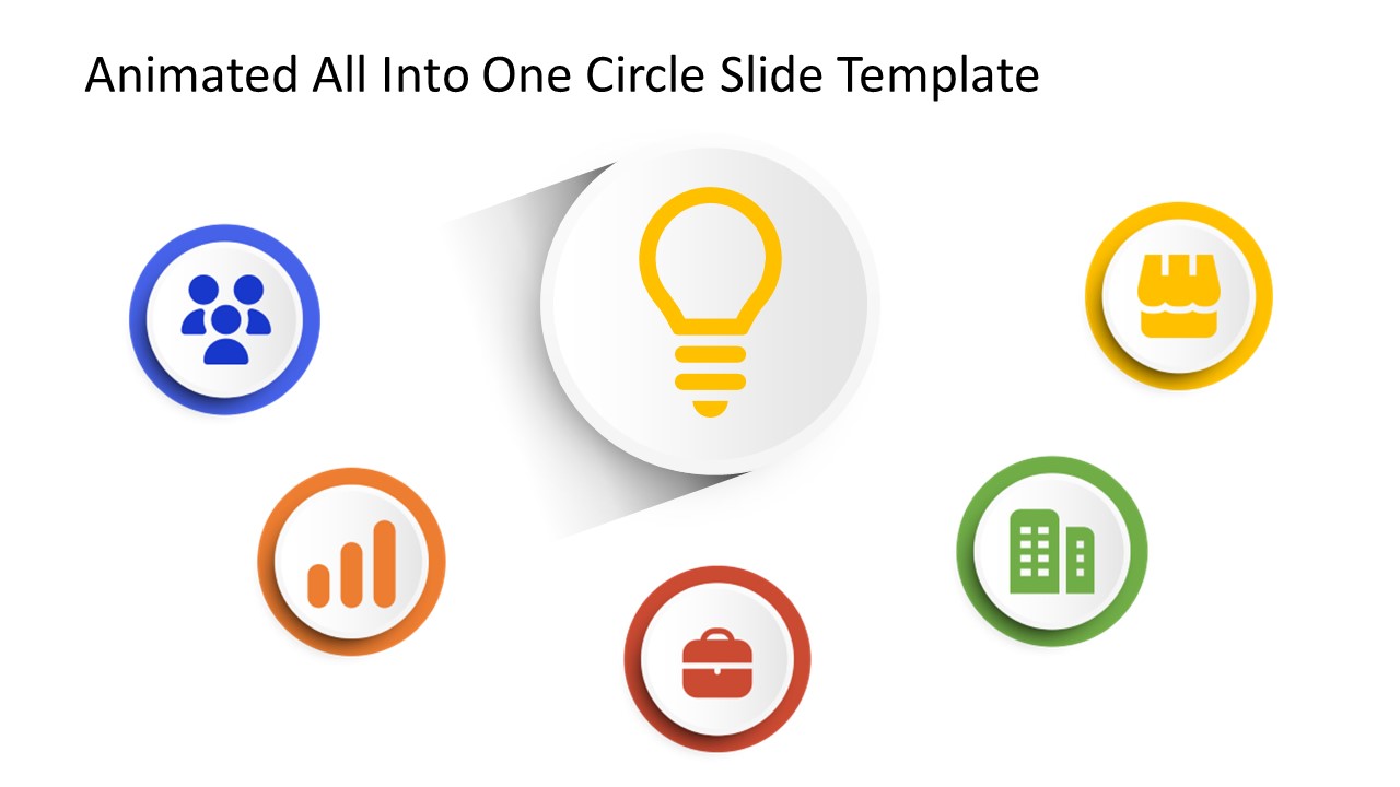 Animated All Into One Circle PowerPoint Template
