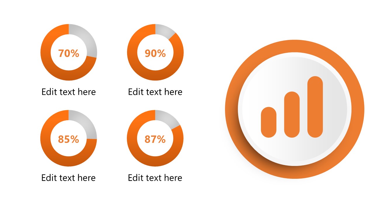 Slide with Pie Charts for PowerPoint Presentation