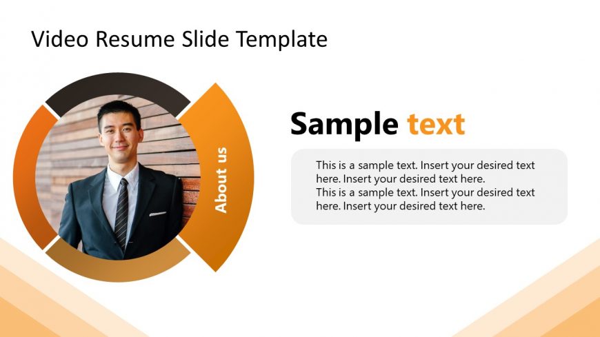 PPT Template Slide for About Us - Resume Presentation