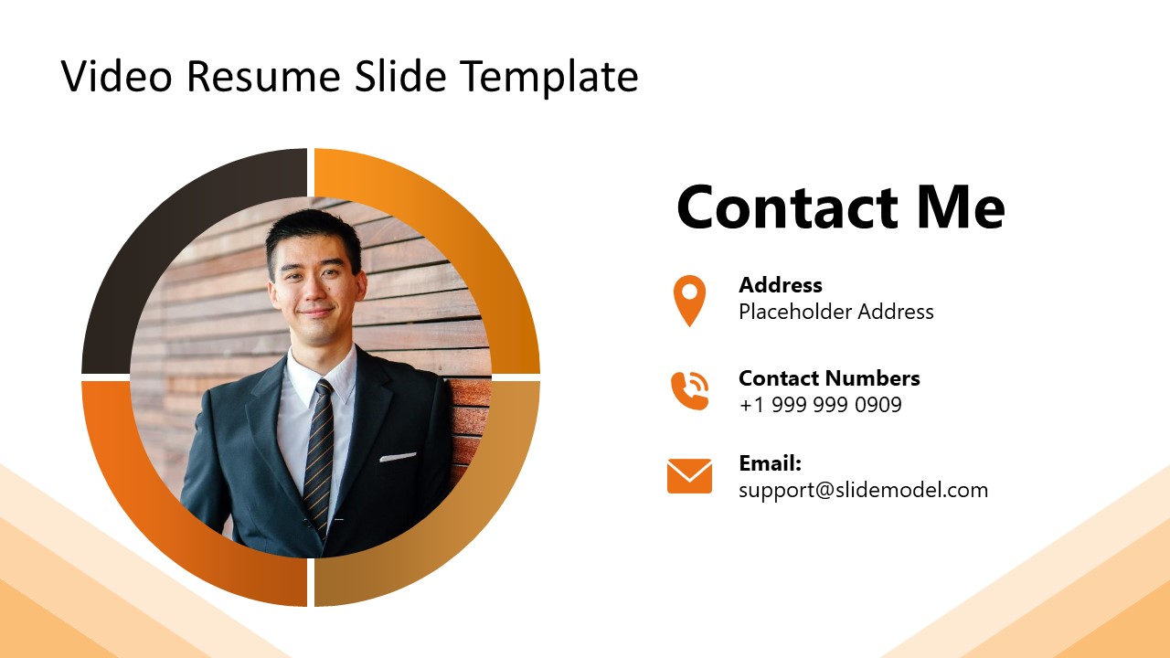 Editable Contact Me Slide for Resume Presentation