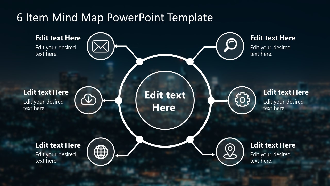 65013 01 6 Item Mind Map Powerpoint Template 16x9 1 
