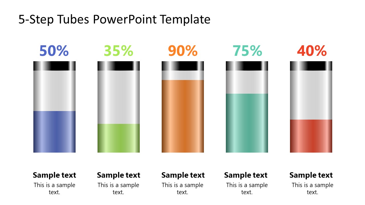 PPT Slide Template of Test Tubes with Animation