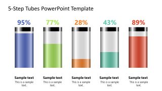 5 Test Tubes Slide Layout for Presentation