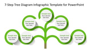 7-Step Tree Infographic Diagram for PowerPoint Presentations