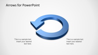 3D Circular Arrow Diagram Template for PowerPoint