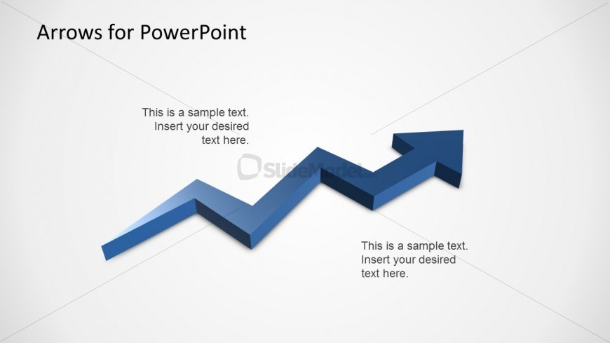 3D Zig Zag Arrow Slide Design for PowerPoint