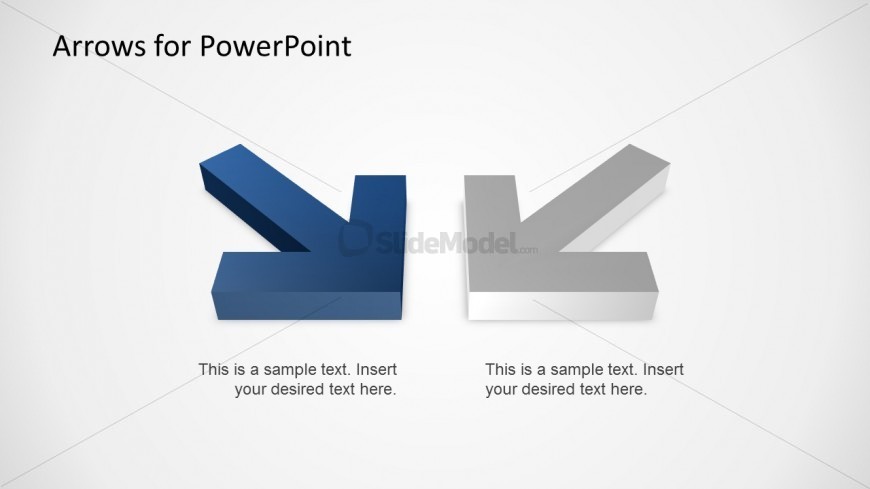 Amazing Two 3D Arrows for PowerPoint
