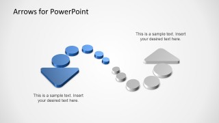 3D Arrows with Dots for PowerPoint