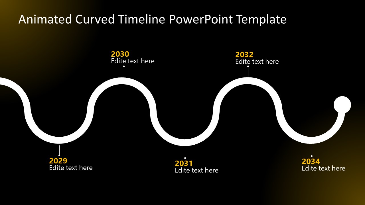 Curved Roadmap Timeline Diagram with Milestones