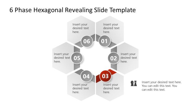 6-Phase Hexagonal Diagram Template for Presentation