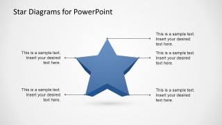 3D Star Diagram Shape for PowerPoint