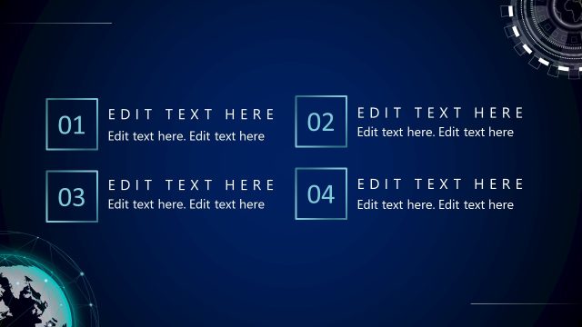 Editable Technology Slide with TextBoxes