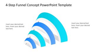 Editable 4-Step Funnel Concept Slide 