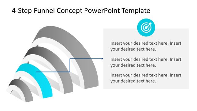4-Step Funnel Concept Template for Presentation