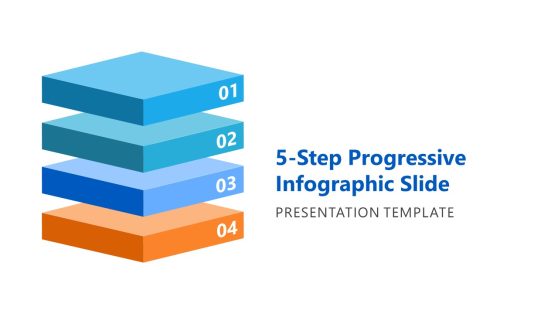 5-Step Progressive Infographic Slide Template