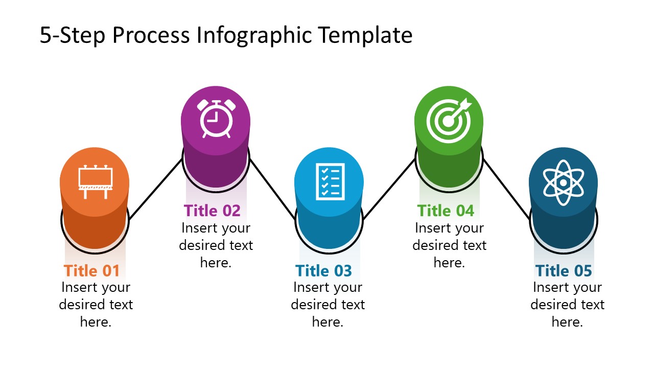 5-Step Process Infographic Template for PowerPoint