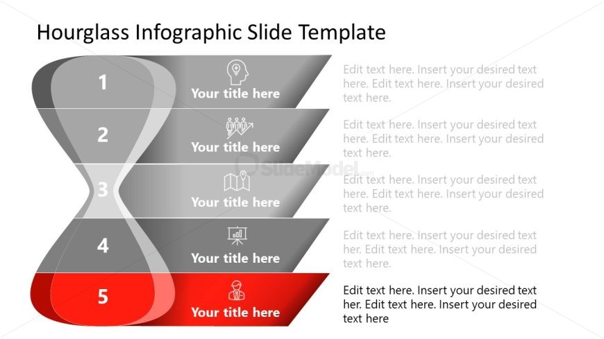 Hourglass Infographic PowerPoint Template Slide 