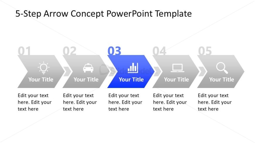 Customizable Arrow Diagram PPT Slide