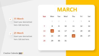 Customizable Creative Calendar 2027 PPT Template 