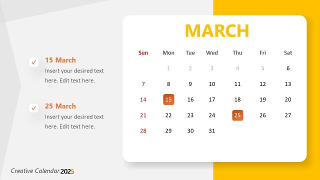 Creative Calendar 2027 Presentation Template