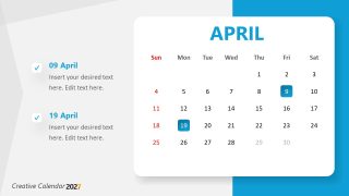 Calendar 2027 PPT Slide Template 
