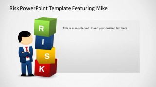 Risk 3D PowerPoint Boxes with Letter and Mike Standing