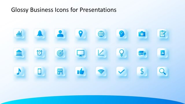 Icon Resources Slide – Glossy Business Presentation Slide