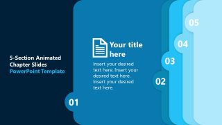 5-Section Animated Chapter Slide PPT Template 