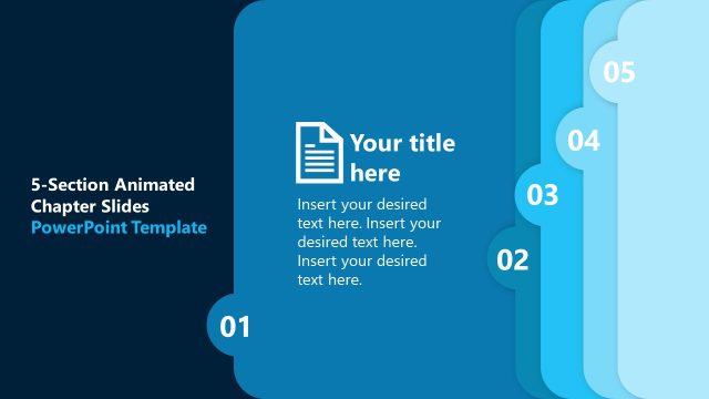 5-Section Animated Chapter PowerPoint Template