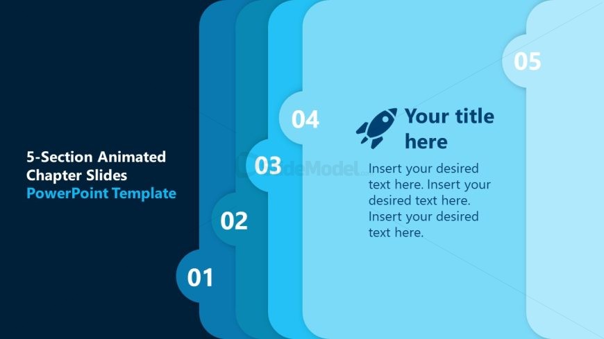 Customizable 5-Section Animated Chapter PPT Template - SlideModel