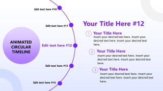 Three Points Discussion Slide - Circular Timeline PPT Template 