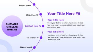 Animated Circular Timeline Template PPT Slide 