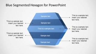 Hexagonal Five Steps PowerPoint Shape