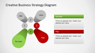 Business Strategy Creative 3D Pillars PowerPoint Diagram