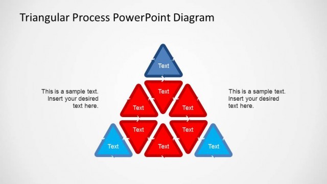 Hexagonal PowerPoint Shape Inside Triangle
