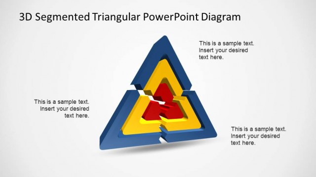 Layered Triangular 3D PowerPoint Segmented Diagram