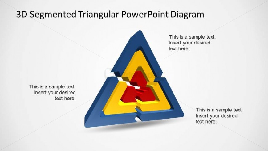 3D Triangular Segmented Diagram for PowerPoint