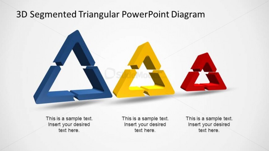 Three 3D Triangular Process Shapes in a Row