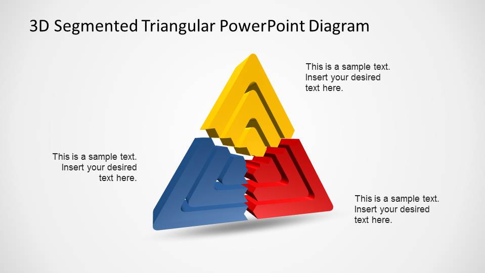 3d Segmented Triangular Powerpoint Diagram Slidemodel 2980