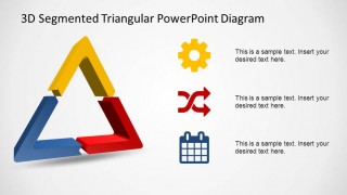 3D Segmented Triangular Billiard Rack with Flat Icons.