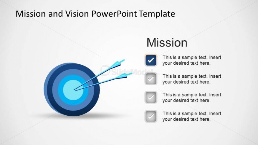 Mission Statement Metaphor Target PowerPoint Shape
