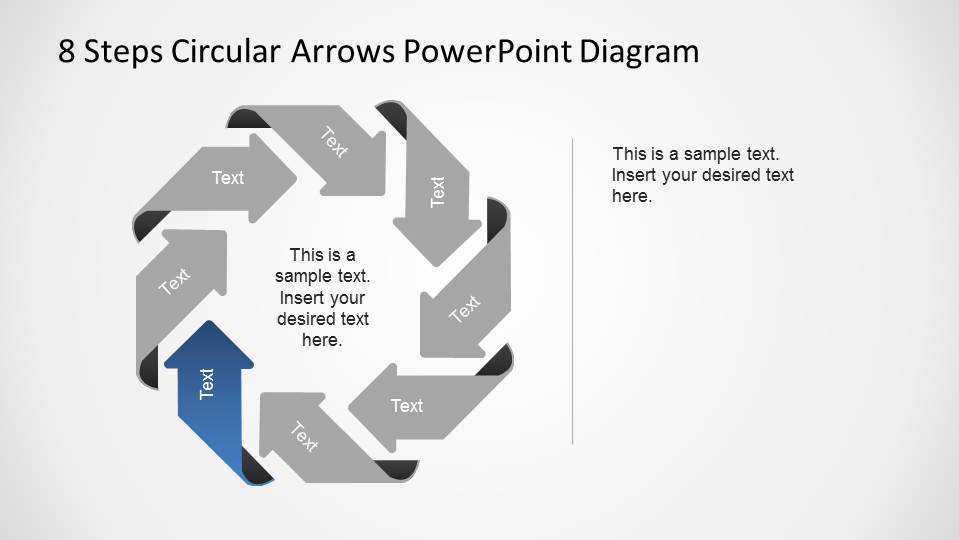 8 Steps Circular Arrows PowerPoint Diagram - SlideModel