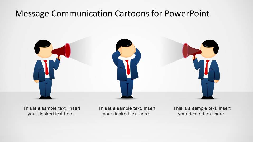 Message Communication Cartoons for PowerPoint - SlideModel