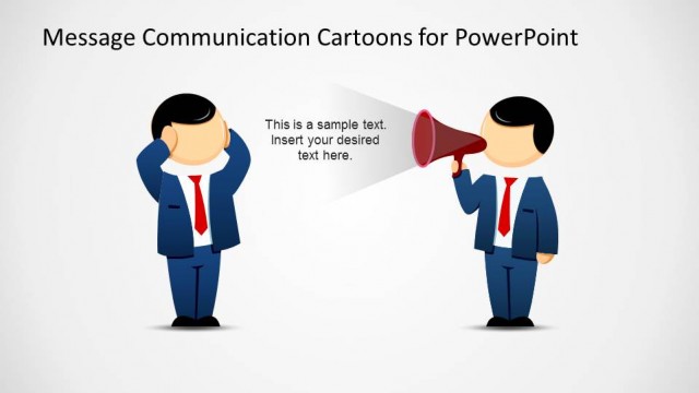 Message Sender with blocked Receiver PowerPoint Cartoon