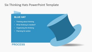 Blue Thinking Hat for PowerPoint