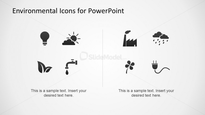 Flat Environmental Icons for PowerPoint