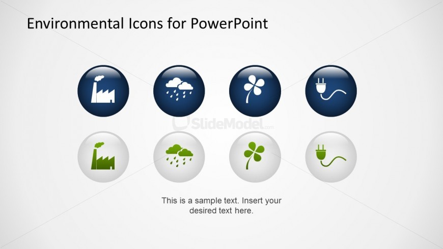 Creative Environmental PowerPoint Icons 3D Effect