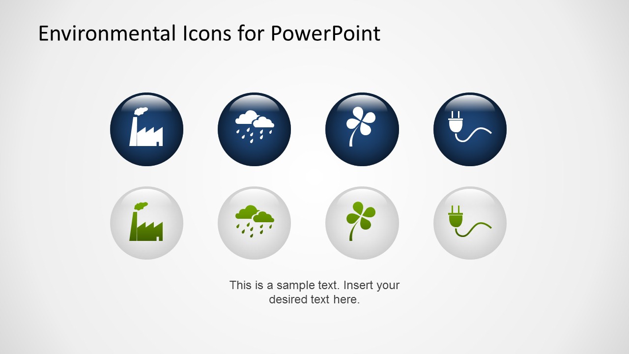 Creative Environmental PowerPoint Icons 3D Effect